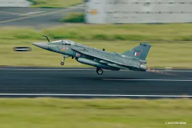 LCA Tejas Mk1 photographed by Rushikesh Pardeshi, 2025-11-03